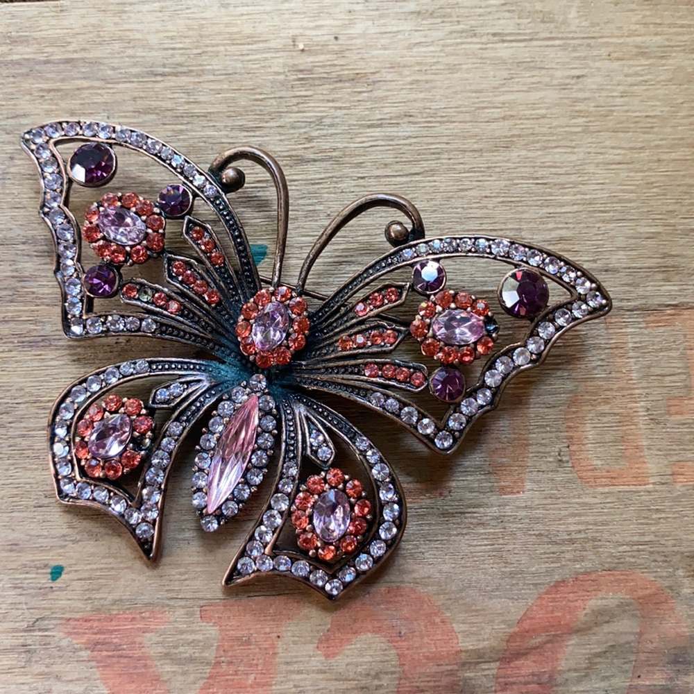 Butterfly brooch pin vintage